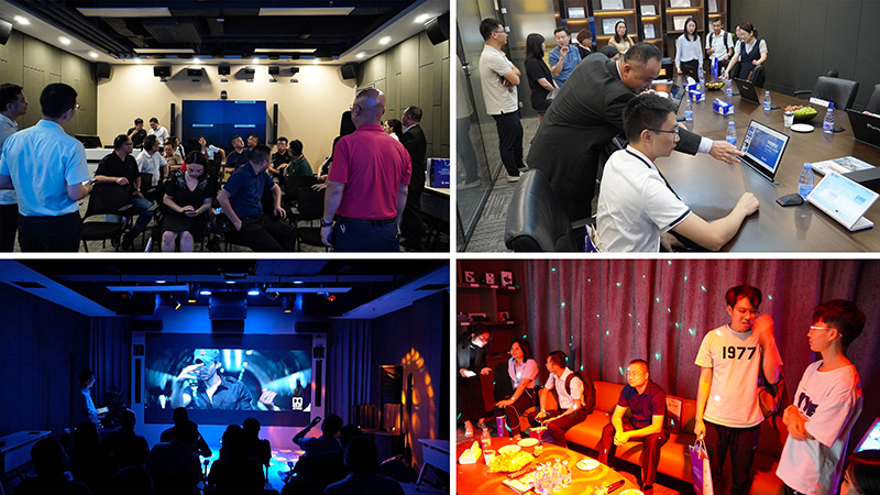 參訪團參觀體驗中創(chuàng)世紀展廳